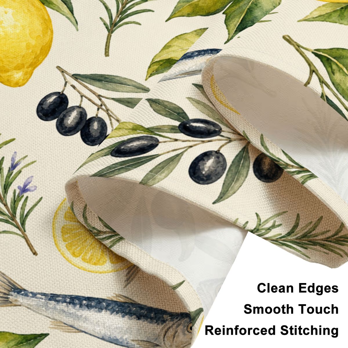 Faux Linen Placemats Set of 6