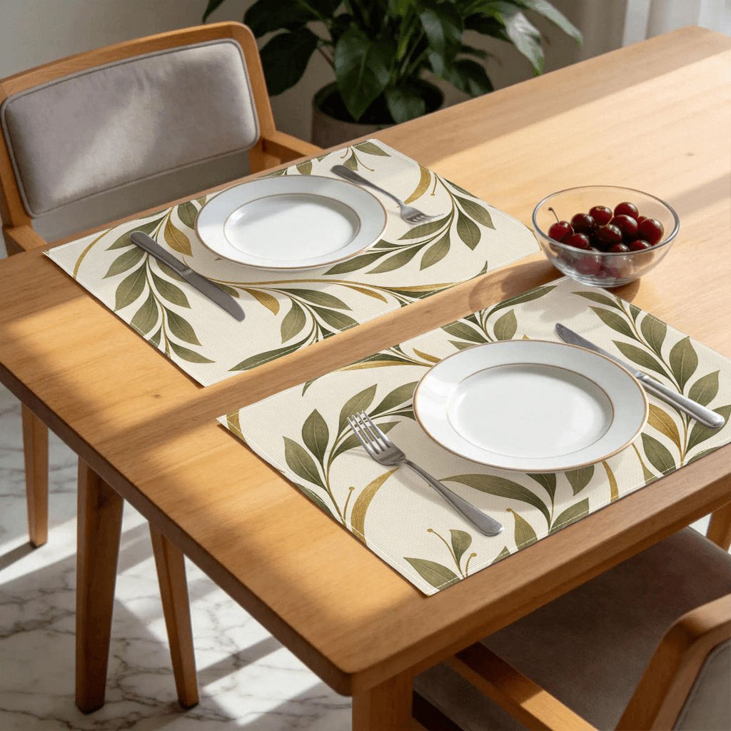 Faux Linen Placemats Set of 6