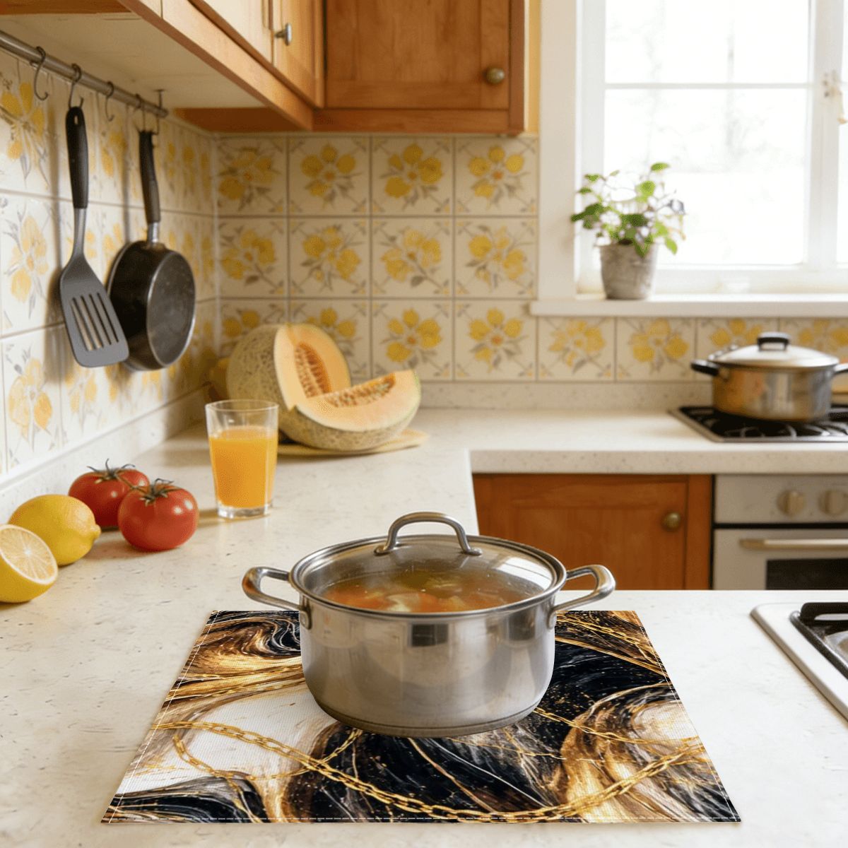 Faux Linen Placemats Set of 6