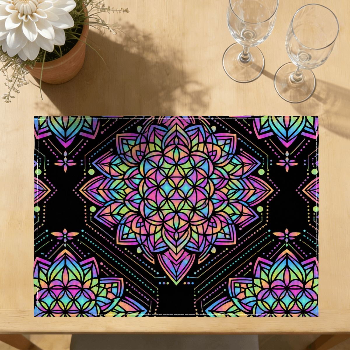 Faux Linen Placemats Set of 6