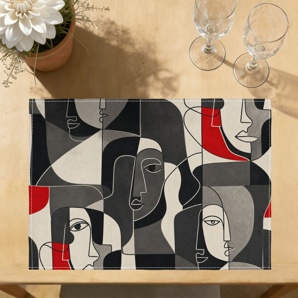 Faux Linen Placemats Set of 6