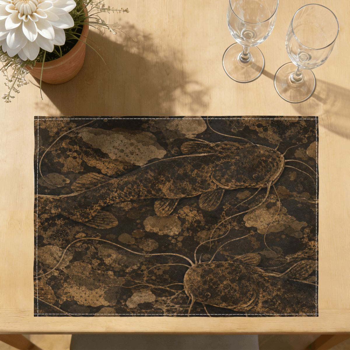 Faux Linen Placemats Set of 6
