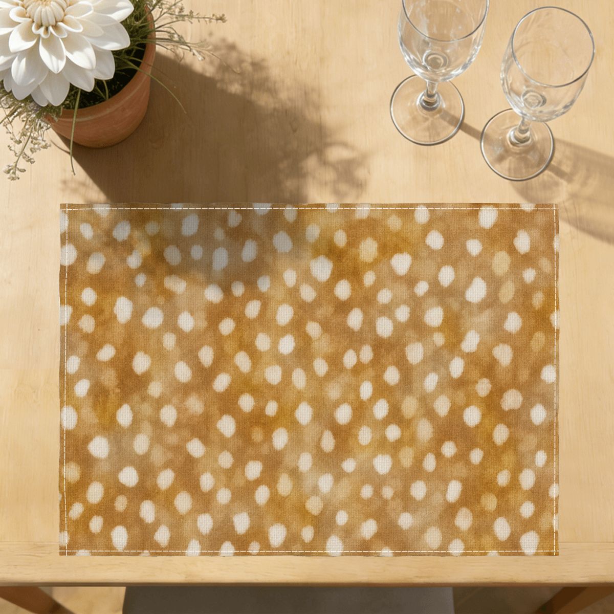 Faux Linen Placemats Set of 6