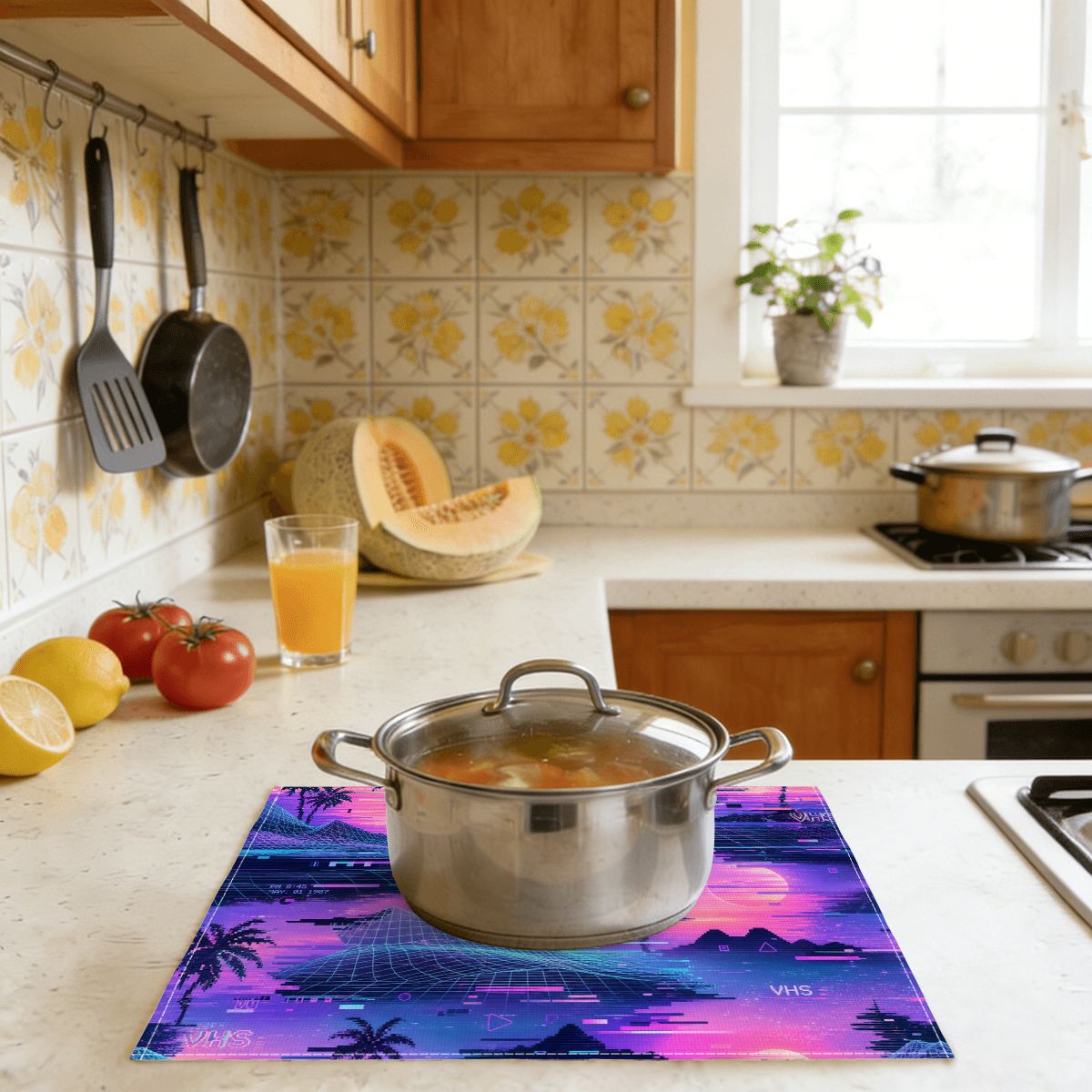 Faux Linen Placemats Set of 6