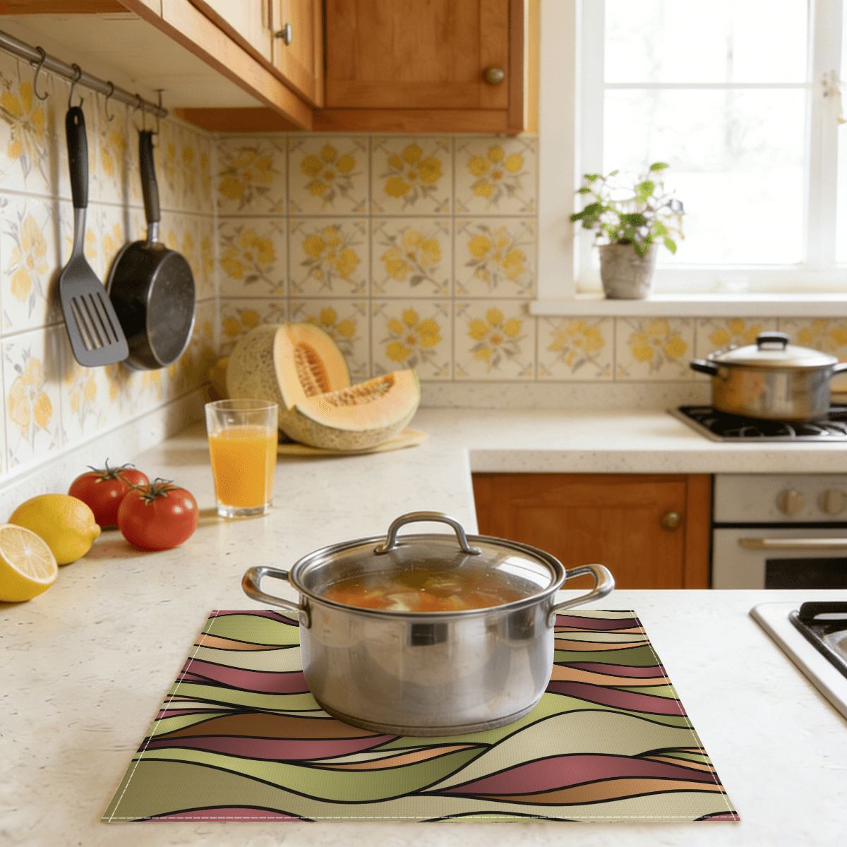 Faux Linen Placemats Set of 6