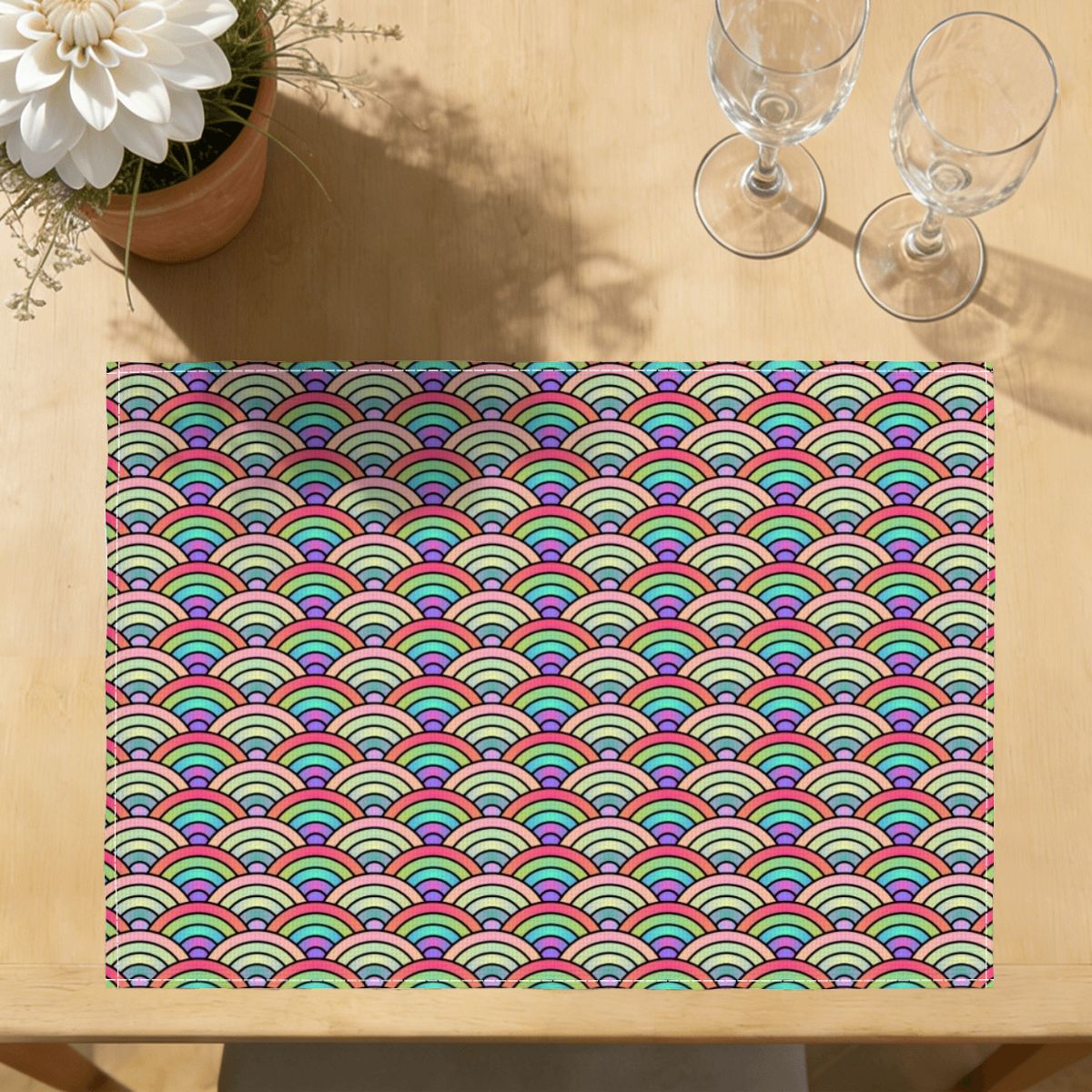 Faux Linen Placemats Set of 6