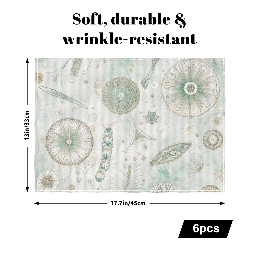 Faux Linen Placemats Set of 6